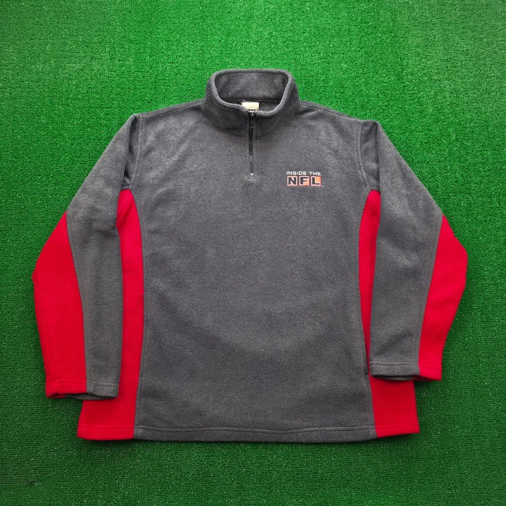 Vintage HBO Inside the NFL Quarter Zip Fleece‎ Pullover Sweater Mens Large